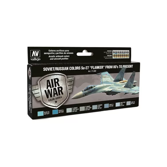 Vallejo - Model Air / Soviet / 8 colors set - Su27 "Flanker" from 80's to present-71602