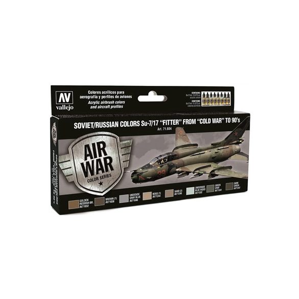 Vallejo - Model Air / Soviet / 8 colors set - Su7/17 "Fitter" from "Cold War" to 80's-71604