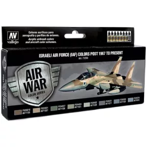 Vallejo - Model Air / IAF / 8 colors set - Israeli Air Force (IAF) Colors Post 1967 to Present-71203