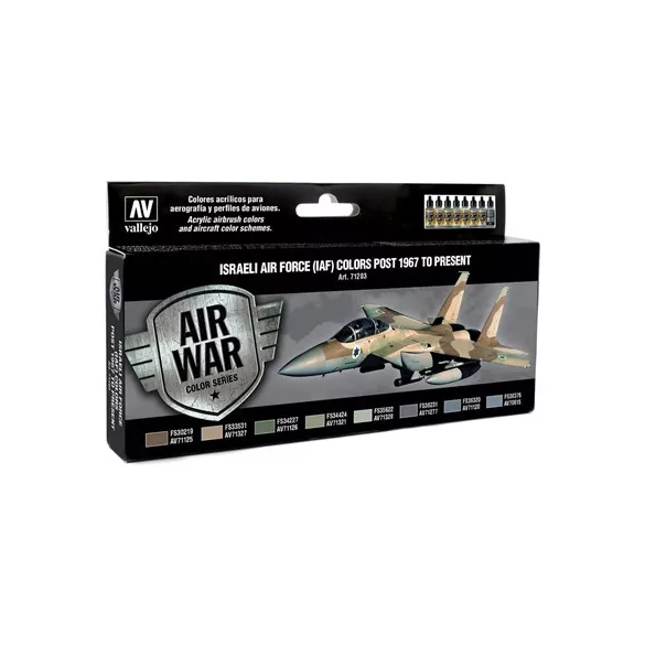 Vallejo - Model Air / IAF / 8 colors set - Israeli Air Force (IAF) Colors Post 1967 to Present-71203