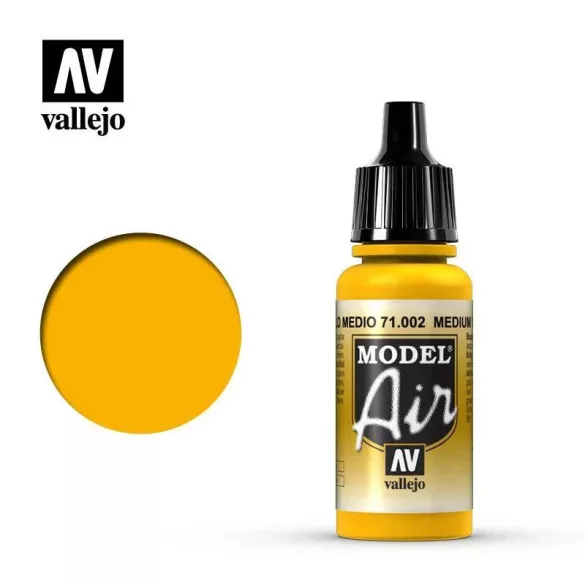 Vallejo Model Air / Color - Medium Yellow festék