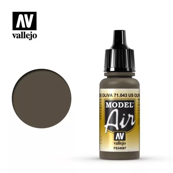 Vallejo Model Air / Color - US Olive Drab festék