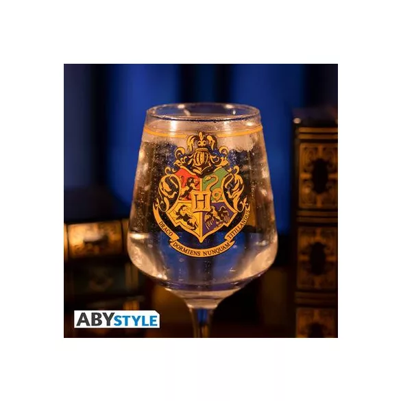 Harry Potter - Stemmed Glass - Hogwarts Crest-ABYVER248