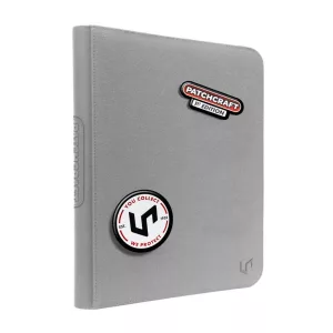 UP - Patchcraft Zippered 9-Pocket PRO-Binder Gray-16643