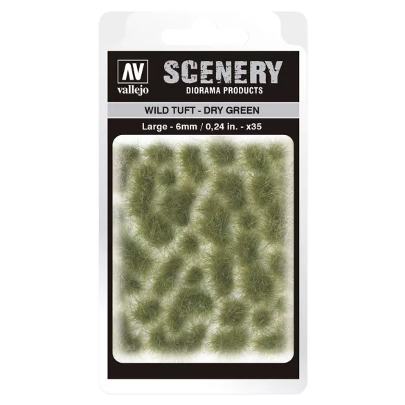 Vallejo - Scenery - Wild Tuft Dry Green (6 mm)-SC415