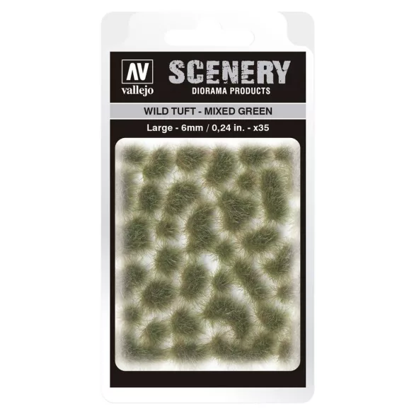 Vallejo - Scenery - Wild Tuft Mixed Green (6 mm)-SC416
