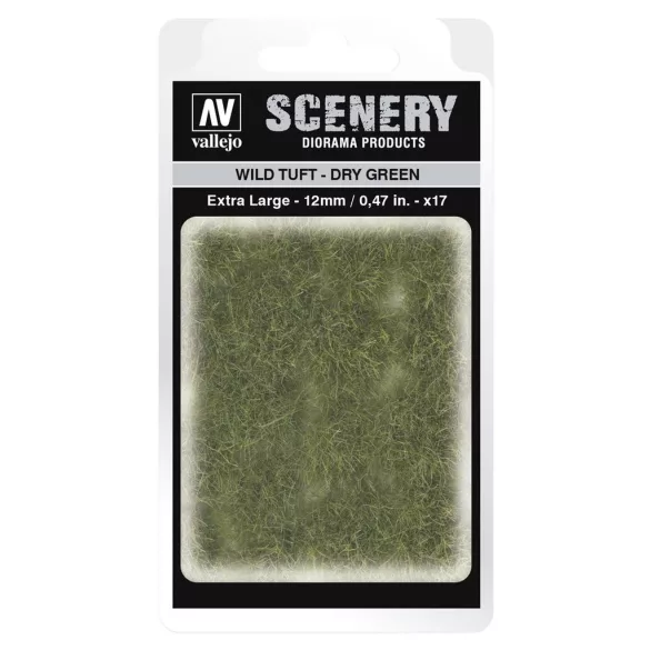 Vallejo - Scenery - Wild Tuft Dry Green (12 mm)-SC424