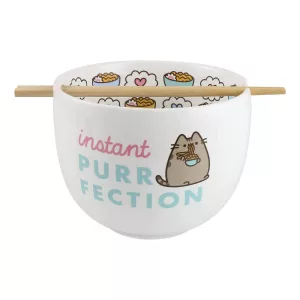 Pusheen Instant Purrfection Ramen Bowl with Chopsticks-ENS-6010804-C