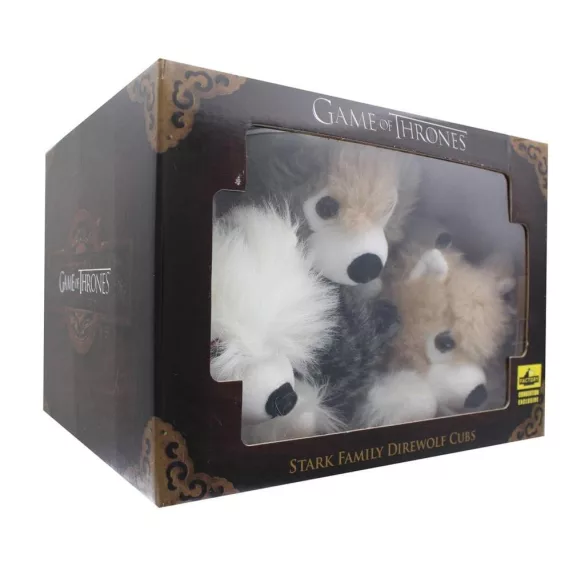 Game of Thrones Exclusive 6-Inch Plush Direwolf Prone Cub 6-Pack-FCE-408136-C