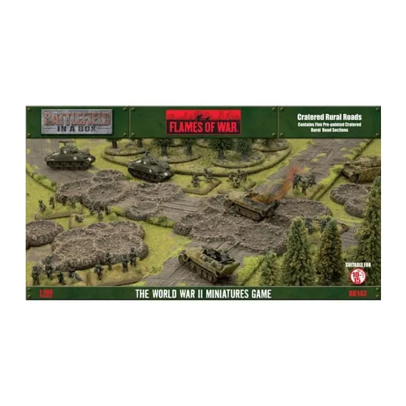 Battlefield In A Box - Travel: Cratered Rural Roads (x6) terepasztal útkészlet - Limited Edition