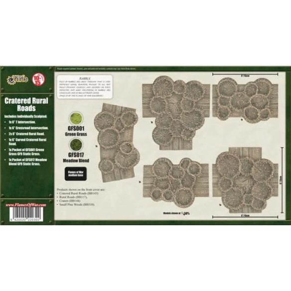 Battlefield In A Box - Travel: Cratered Rural Roads (x6) - Limited Edition-BB143