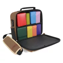 ENHANCE Designer Edition Compact MTG Bag with Customizable Interior (Tan)-ENBCCDC100TNEW