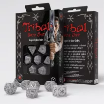 Tribal Dice Set: Pearl & Brown - 7-piece dice set