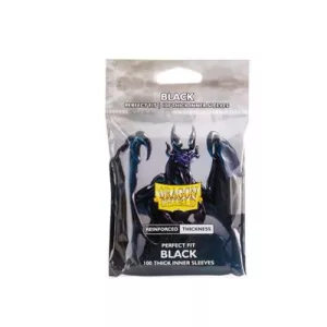 Dragon Shield Standard size Perfect fit - Inner Sleeves - Thick Inner Black (100 Sleeves)-AT-13005