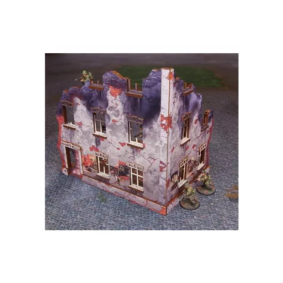 WW2 Ostfront Stalingrad Univermag Left (with 3rd floor) (1) PREPAINTED [28mm/1:56]-H00249