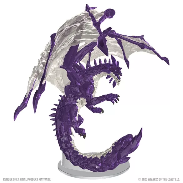 D&D Icons of the Realms: Adult Amethyst Dragon Boxed Miniature - EN-WZK96319
