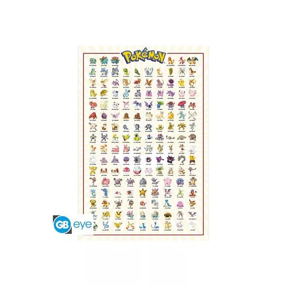 POKEMON - Poster Maxi 91.5x61 - Kanto 151 English-FP4360