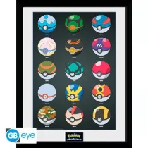 POKEMON - Framed print "Pokeballs" (30x40)-PFC2076