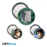 Attack on Titan Badge Pack - Eren & Levi jelvényszett, 3 db
