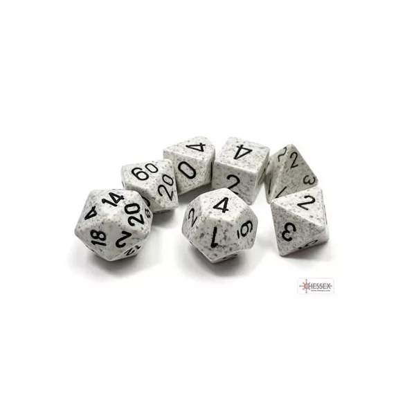 Speckled Arctic Camo Polyhedral 7-Die Set-25311