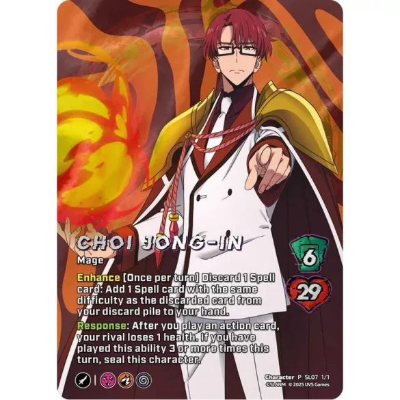 Solo Leveling: S-Rank Hunter Bundle – Choi Jong-In karakterkártya és playmat kiegészítő