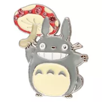 My Neighbor Totoro - Metal Brooch Totoro Mushroom-SEISEN-14697