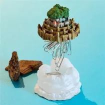 Castle in the Sky - Magnetic Paperclip Holder - Flying Castle-BENELIC-44988