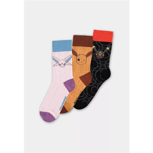 Pokémon - Eevee Evolution (EEU) Socks (3 Pack) - 39/42-GS370337POK-39/42