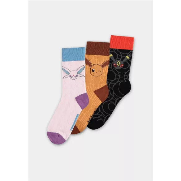 Pokémon - Eevee Evolution (EEU) Socks (3 Pack) - 35/38-GS370337POK-35/38