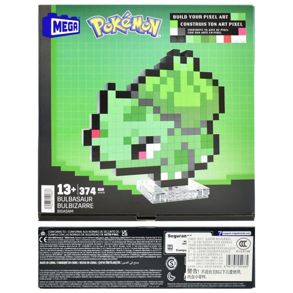 Mega Pokemon Pixel Art Bulbasaur [Importer label on product]-HTH75