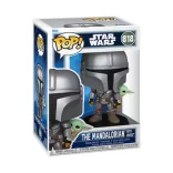 Funko POP! Star Wars: The Mandalorian with Grogu (On Back)-FK90443