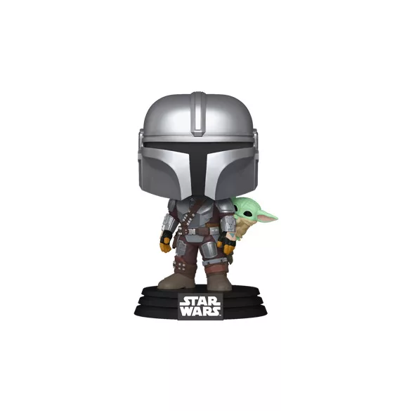 Funko POP! Star Wars: The Mandalorian with Grogu (On Back)-FK90443