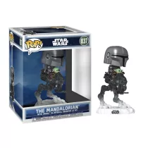 Funko POP! Rides DLX: The Mandalorian with Grogu in Imperial Remnant AT-RT figura