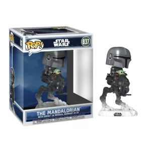 Funko POP! Rides DLX: The Mandalorian with Grogu in Imperial Remnant AT-RT figura