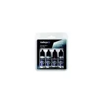 Vallejo - TMM / Set 4 colors - Sterling Silver Paint Set-77251
