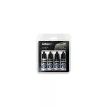 Vallejo - TMM / Set 4 colors - Aged Metal Paint Set-77258