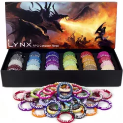 RPG Condition Rings/Markers set - Set of 96 Status & Effects Rings - EN-LNX01001