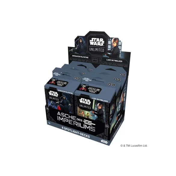FFG - Star Wars: Unlimited - Ashes of the Empire Spotlight Deck Display (6 Decks) - DE-SWH0810de