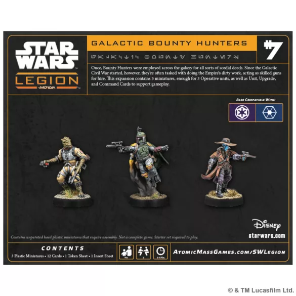 Star Wars Legion - Galactic Bounty Hunters - EN/DE/SP/FR-SWQ44