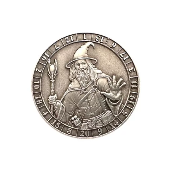 Dice Coin D20 Male Human Wizard-GLH02002