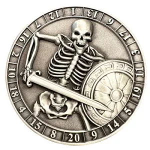 Dice Coin D20 Skeleton-GLH02018