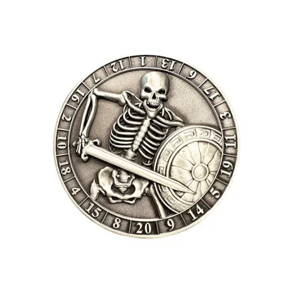 Dice Coin D20 Skeleton-GLH02018