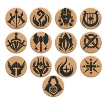 Set of 13 RPG Class & DM Icon Coasters-LNX11001
