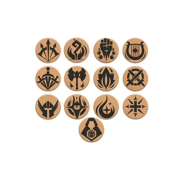 Set of 13 RPG Class & DM Icon Coasters-LNX11001