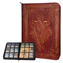 TCG Faux-Leather Trading Card Binder - Red-LNX10002