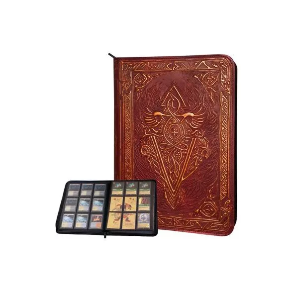TCG Faux-Leather Trading Card Binder - Red-LNX10002