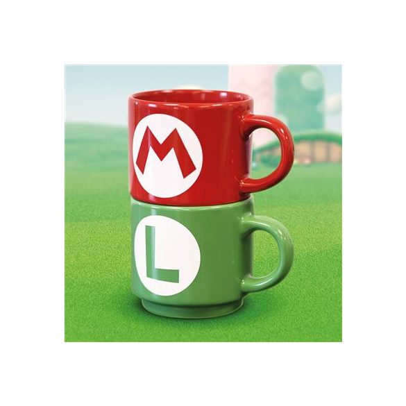 SUPER MARIO (MARIO LUIGI INITIAL) STACKABLE MUG SET-GP86738
