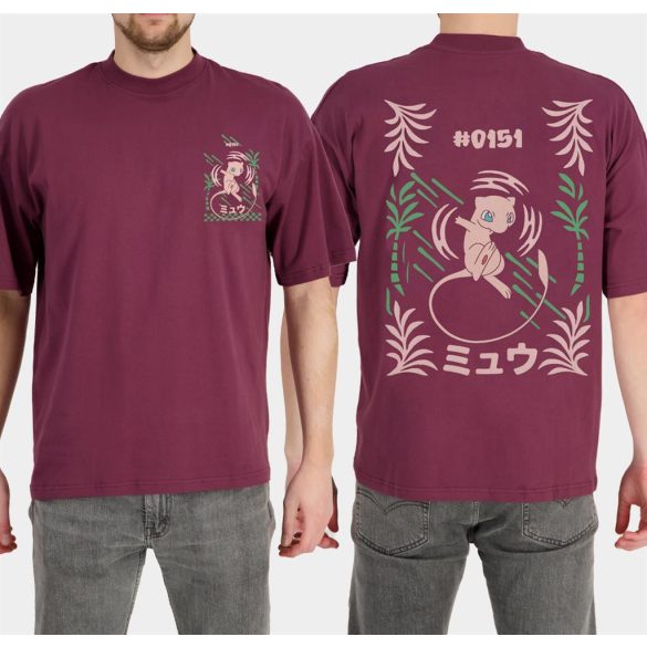 Pokémon - Bordeaux Mew Short Sleeved T-shirt (Loose fit) L-TS176747POK-L