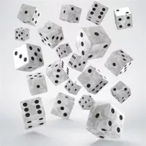 Full Pack of D6s: Pearl&Black-S20602