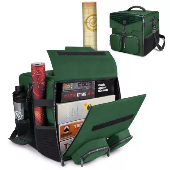 ENHANCE Collector's Edition Board Game Shoulder Bag - Game Storage with Pockets Green-ENTTCFE200GNEW